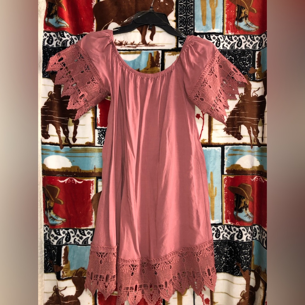 Beautiful off the shoulder pink dress